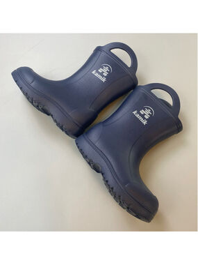 Kamik Rain Boots Navy Blue Size 8 Little Kids Toddler Rubber Lightweight Handles